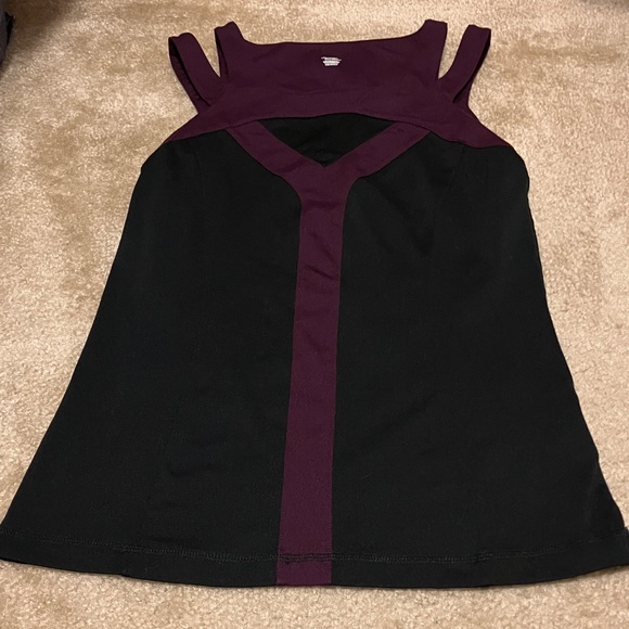Jockey Tops - Jockey Black and Purple Colorblock Tank Top